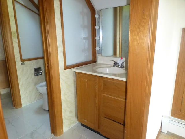 5 Tower Hill Lake Rd, Deep River, CT 06417 - bathroom featuring baseboard heating and vanity
