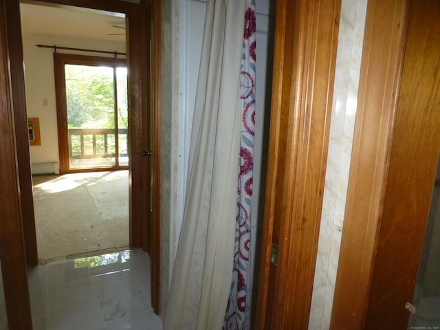 5 Tower Hill Lake Rd, Deep River, CT 06417 - corridor featuring a baseboard heating unit