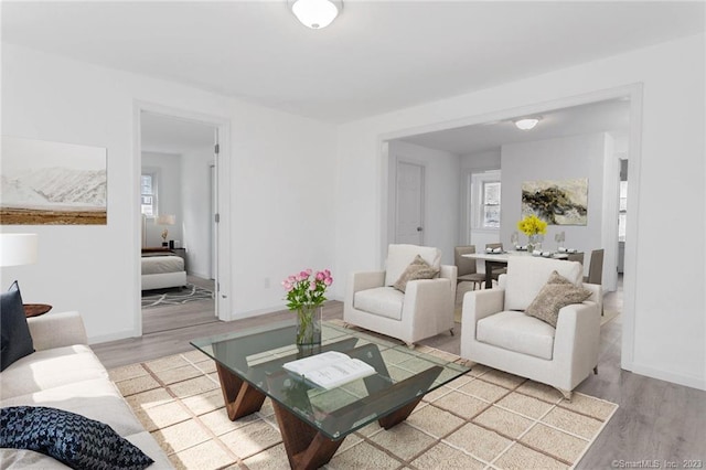 33 William St, Danbury, CT 06810 - living room featuring light wood-style flooring and plenty of natural light