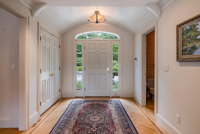 8 Up The Rd, Simsbury, CT 06092 - entryway with baseboards and lofted ceiling