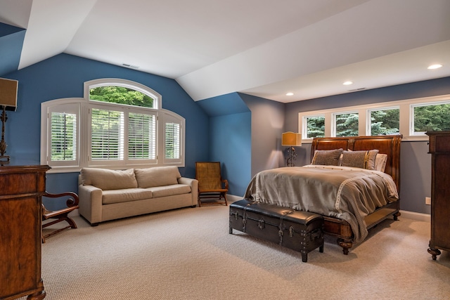8 Up The Rd, Simsbury, CT 06092 - carpeted bedroom featuring vaulted ceiling, multiple windows, and recessed lighting