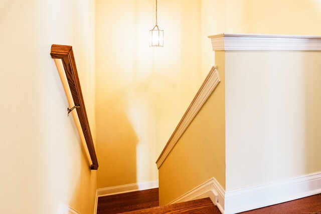 14 Last Leaf Cir Unit 14, Windsor, CT 06095 - stairway featuring wood finished floors and baseboards