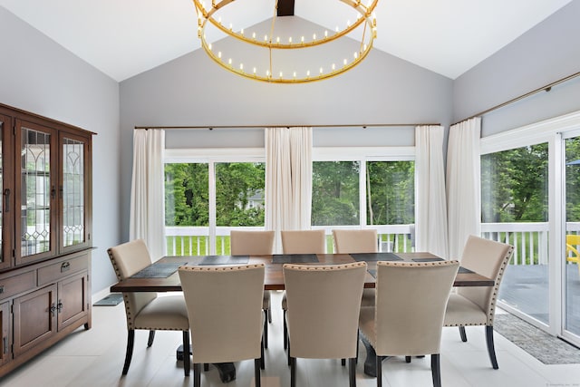 106A Comstock Hill Ave, Norwalk, CT 06850 - dining space featuring high vaulted ceiling, a chandelier, and light flooring