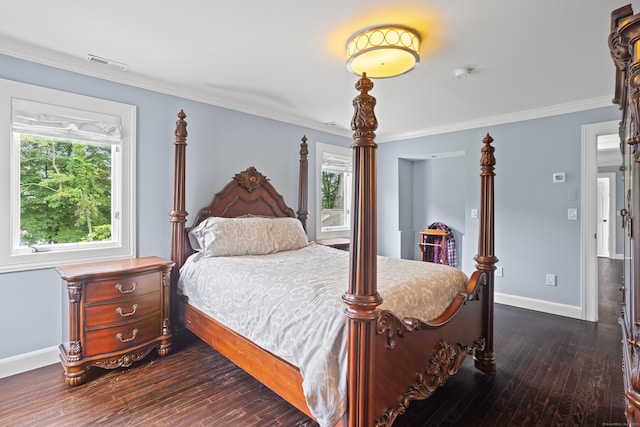 106A Comstock Hill Ave, Norwalk, CT 06850 - bedroom with dark wood finished floors and ornamental molding