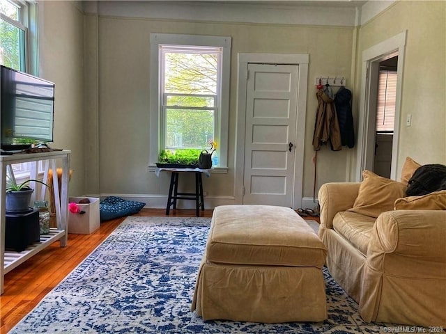 288 Benham Rd, Groton, CT 06340 - living area with wood finished floors and baseboards