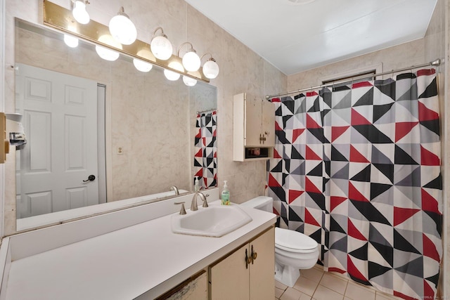 18 Arbor Rd, Monroe, CT 06468 - full bath featuring tile walls, vanity, tile patterned flooring, and a shower with shower curtain