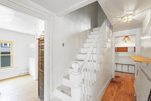 326 Rte 169, Woodstock, CT 06281 - stairs featuring hardwood / wood-style floors and baseboards