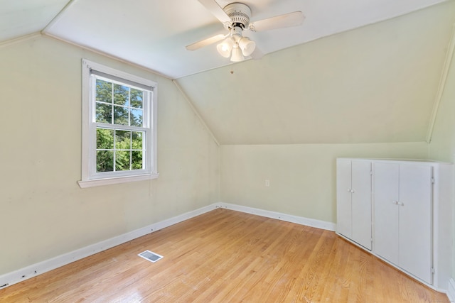 3 Lynette Dr, North Haven, CT 06473 - bonus room with light wood-style floors, vaulted ceiling, and a ceiling fan