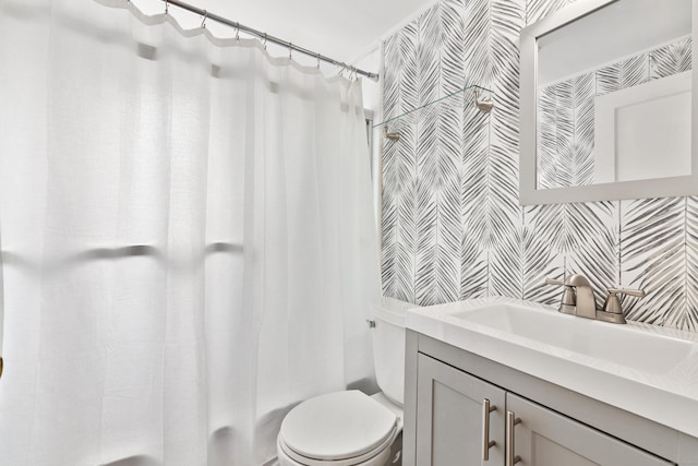 3 Lynette Dr, North Haven, CT 06473 - full bath with wallpapered walls, vanity, and shower / bath combination with curtain