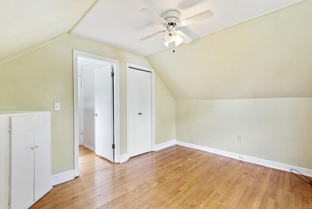 3 Lynette Dr, North Haven, CT 06473 - bonus room featuring a ceiling fan, lofted ceiling, and light wood finished floors