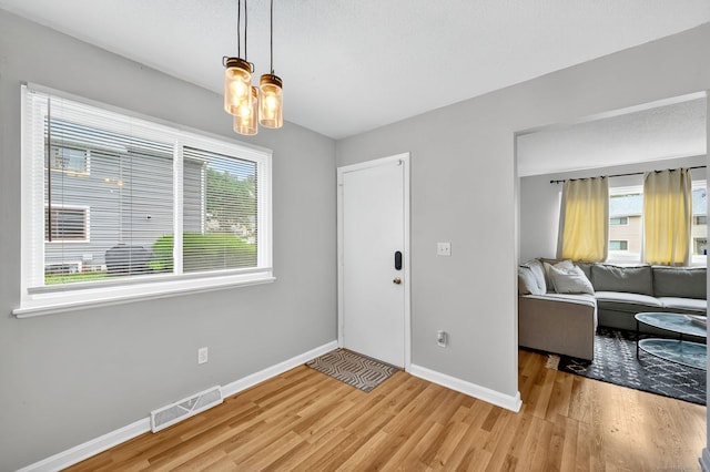 182 Shagbark Dr Unit 182, Derby, CT 06418 - entrance foyer featuring healthy amount of natural light, light wood-style flooring, and a chandelier