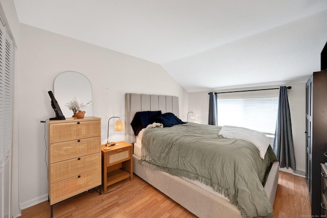 182 Shagbark Dr Unit 182, Derby, CT 06418 - bedroom with vaulted ceiling and light wood finished floors