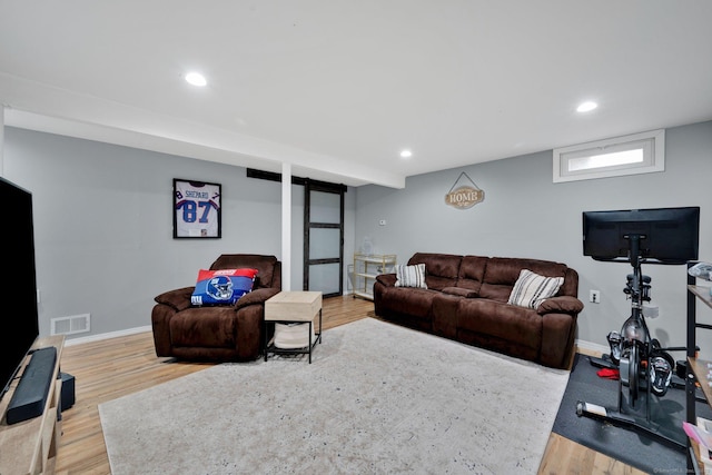 182 Shagbark Dr Unit 182, Derby, CT 06418 - living area featuring wood finished floors and recessed lighting