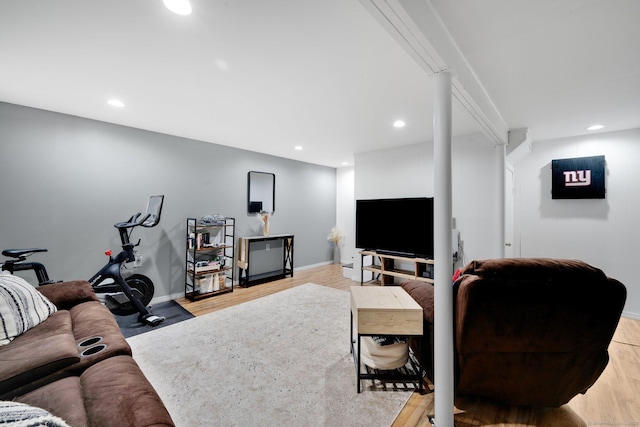 182 Shagbark Dr Unit 182, Derby, CT 06418 - living area with recessed lighting and light wood-style flooring