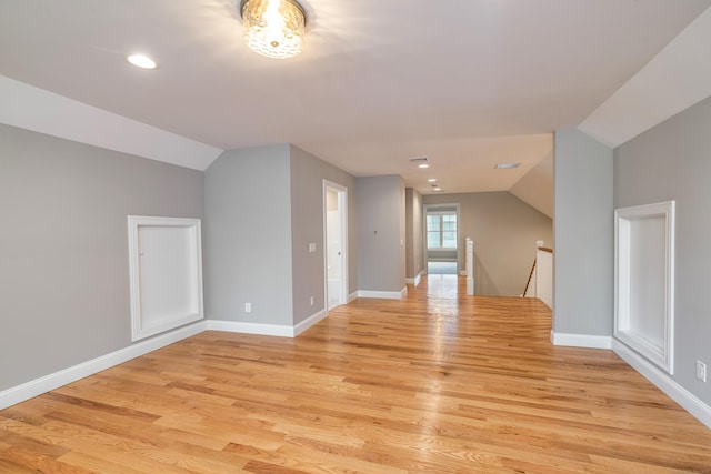 6 Kaatskill Ln, East Lyme, CT 06357 - bonus room with vaulted ceiling, light wood-style flooring, and recessed lighting