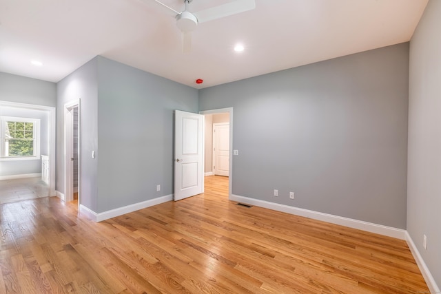 6 Kaatskill Ln, East Lyme, CT 06357 - unfurnished bedroom featuring light wood finished floors, ceiling fan, and recessed lighting