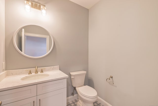6 Kaatskill Ln, East Lyme, CT 06357 - half bathroom with vanity and tile patterned flooring