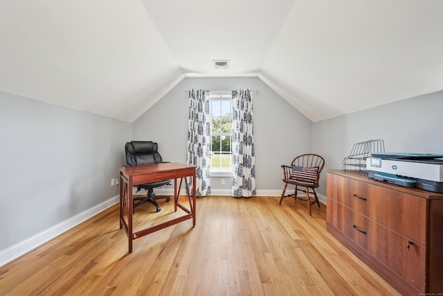 118 Cobblestone Dr, Southington, CT 06479 - office space featuring light wood-type flooring and vaulted ceiling