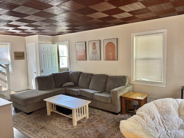 23 Carely Ave, Griswold, CT 06351 - living room with healthy amount of natural light and stairway