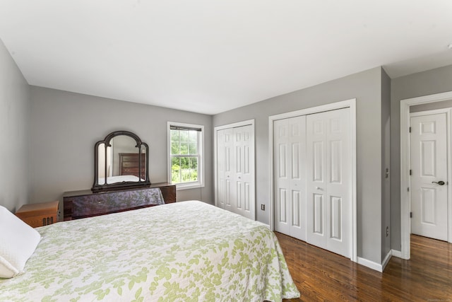24 Ken Oaks Dr, Danbury, CT 06810 - bedroom with two closets and dark wood finished floors