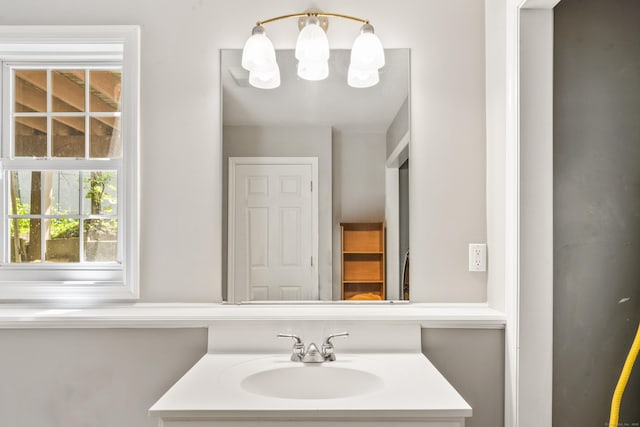 24 Ken Oaks Dr, Danbury, CT 06810 - bathroom featuring vanity and a chandelier