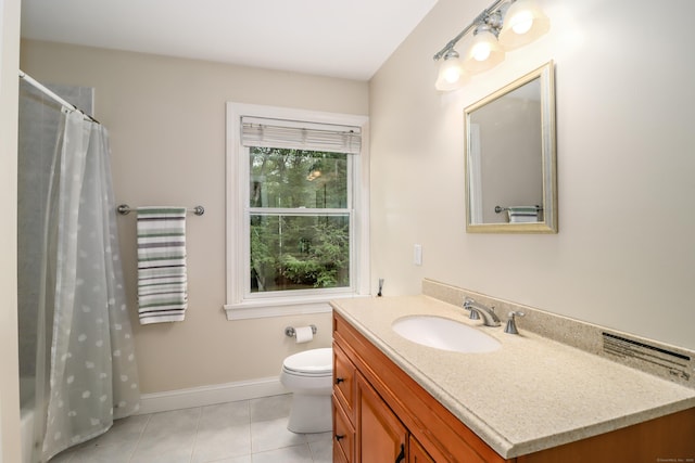 35 Vista Rd, Wilton, CT 06897 - bathroom with vanity, tile patterned floors, and shower / tub combo