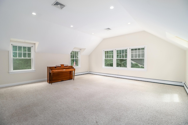 35 Vista Rd, Wilton, CT 06897 - bonus room with lofted ceiling, recessed lighting, and a baseboard radiator
