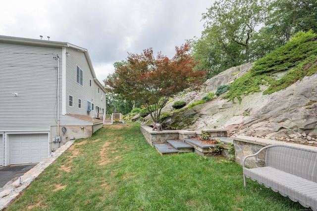 30 Partridge Rd, Stamford, CT 06903 - view of grassy yard with a garage