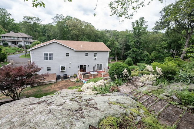 30 Partridge Rd, Stamford, CT 06903 - back of property with a deck