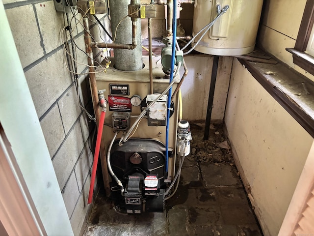 3 Millstream Rd, Hebron, CT 06231 - utility room with water heater and a heating unit