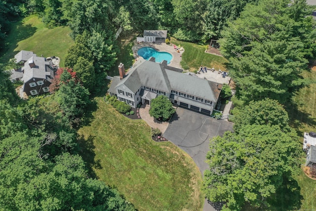 35 Walker Ln, West Hartford, CT 06117 - aerial view of property and surrounding area with a pool
