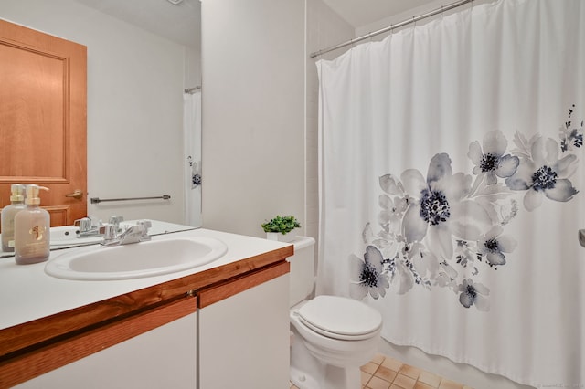 55 Wickhams Fancy Unit 55, Canton, CT 06019 - bathroom featuring vanity, tile patterned floors, and a shower with shower curtain