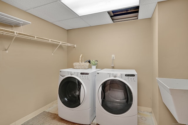 55 Wickhams Fancy Unit 55, Canton, CT 06019 - laundry room featuring washing machine and dryer and baseboards