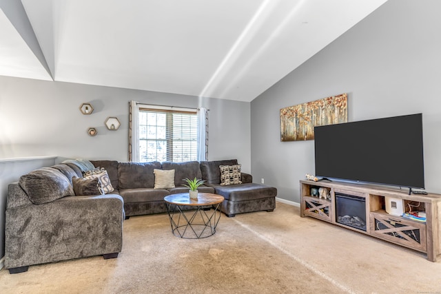 10 Leo Ln, Naugatuck, CT 06770 - carpeted living area featuring vaulted ceiling