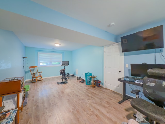 81 Lillis Rd, New Milford, CT 06776 - workout area featuring wood finished floors and baseboards