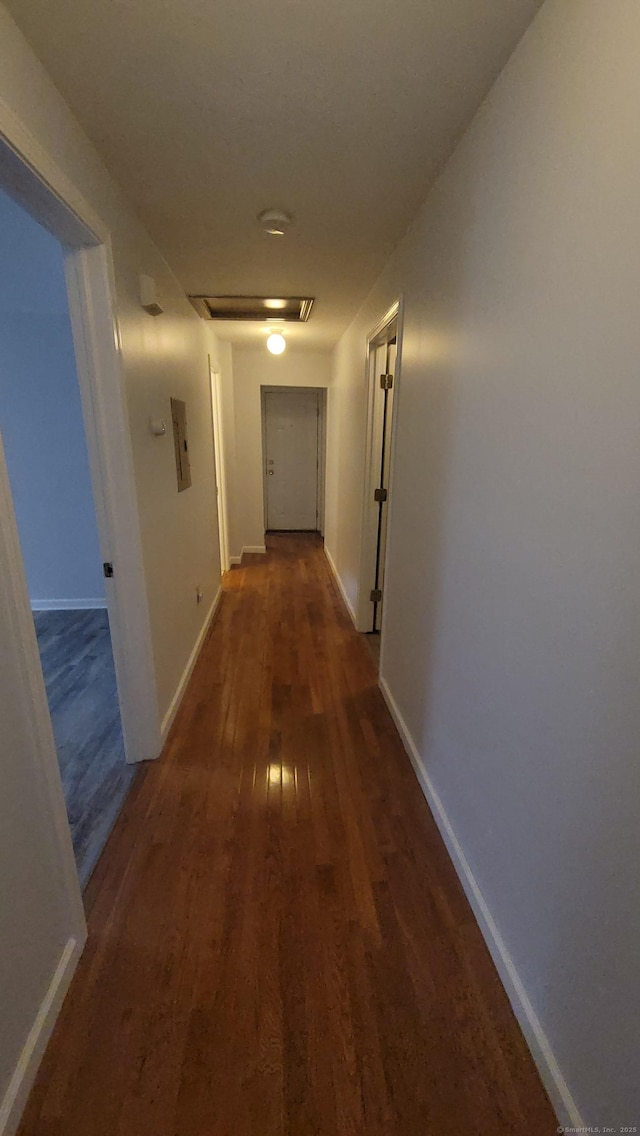 41 Mahl Ave, Hartford, CT 06154 - corridor with dark wood-style flooring and baseboards