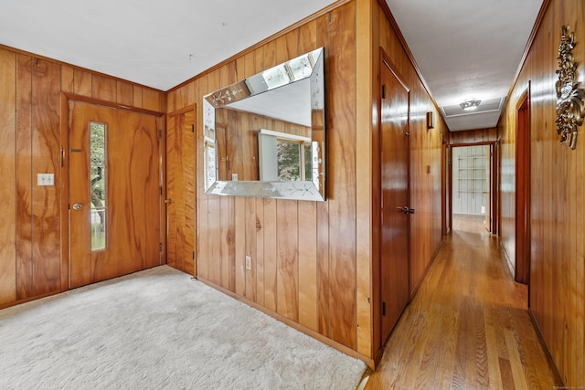 233 Mountain Rd, Cheshire, CT 06410 - hallway with healthy amount of natural light and wood walls