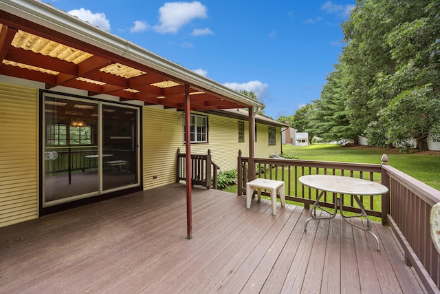 233 Mountain Rd, Cheshire, CT 06410 - wooden terrace featuring a lawn