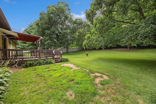 233 Mountain Rd, Cheshire, CT 06410 - view of grassy yard with a deck