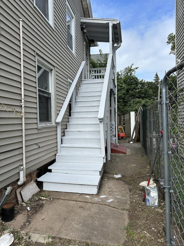 98 Sylvan Ave, New Haven, CT 06519 - view of side of home featuring stairs