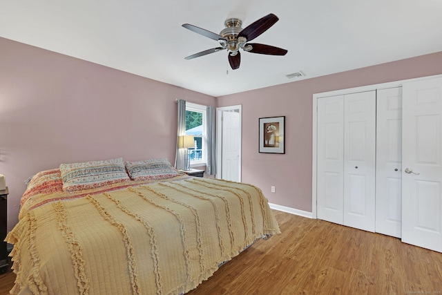 24 Saley Rd, Milford, CT 06460 - bedroom with wood finished floors, ceiling fan, and a closet