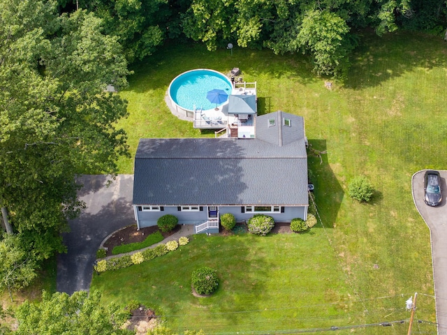 24 Saley Rd, Milford, CT 06460 - view from above of property with a pool