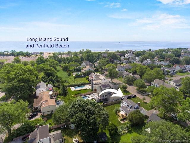 103 Colonial Dr, Fairfield, CT 06824 - aerial view of property and surrounding area featuring a large body of water and nearby suburban area