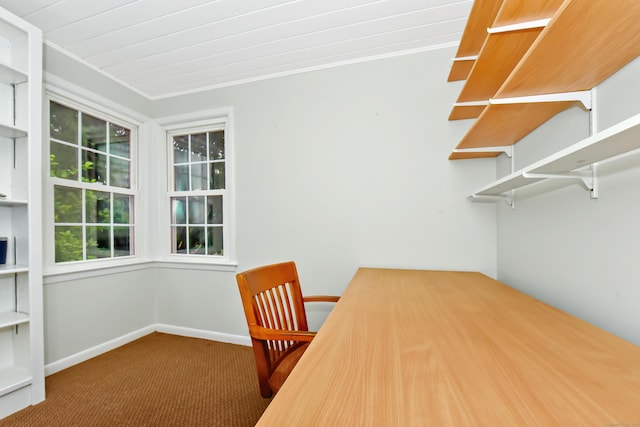 103 Colonial Dr, Fairfield, CT 06824 - unfurnished office with carpet floors and crown molding