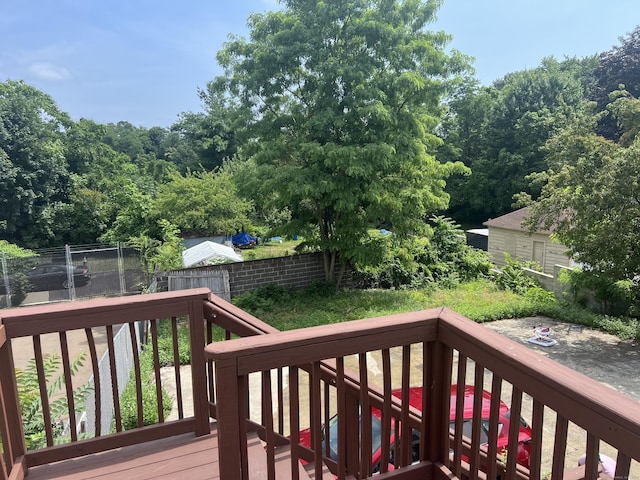 959 First Ave, West Haven, CT 06516 - wooden deck featuring a fenced backyard