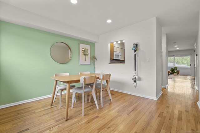 267 Melba St Apt D10, Milford, CT 06460 - dining room with light wood-type flooring and recessed lighting