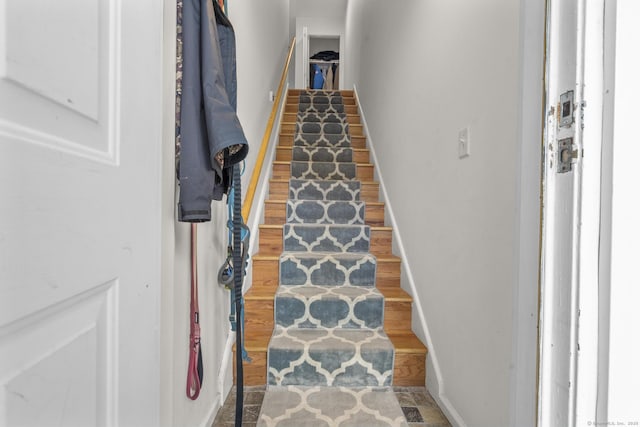 267 Melba St Apt D10, Milford, CT 06460 - stairway featuring baseboards