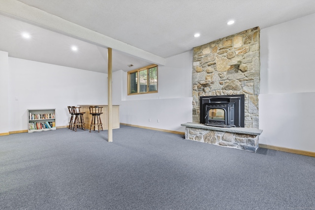 202 High Wood Dr, Glastonbury, CT 06073 - unfurnished living room featuring carpet floors and recessed lighting