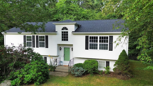 19 Peach Tree Hill Ave, Ledyard, CT 06339 - split foyer home featuring roof with shingles
