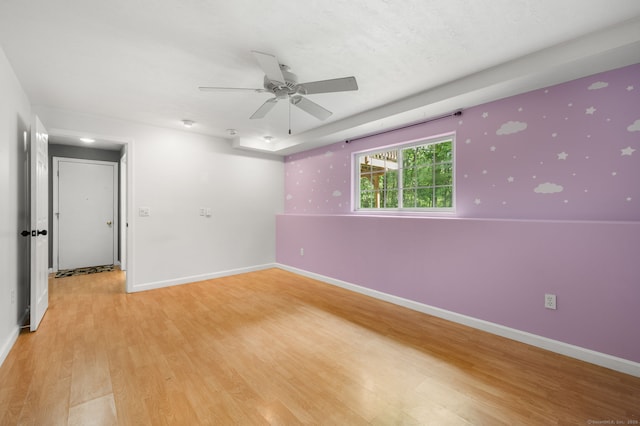 19 Peach Tree Hill Ave, Ledyard, CT 06339 - spare room featuring light wood-type flooring and ceiling fan